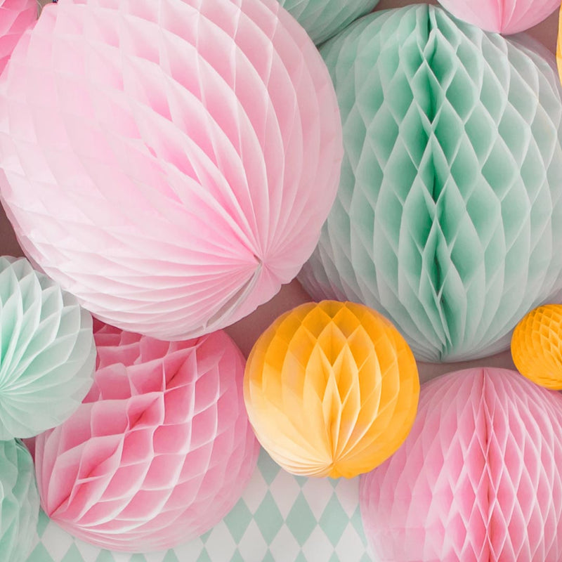 Bola decorativa de papel panal para fiestas