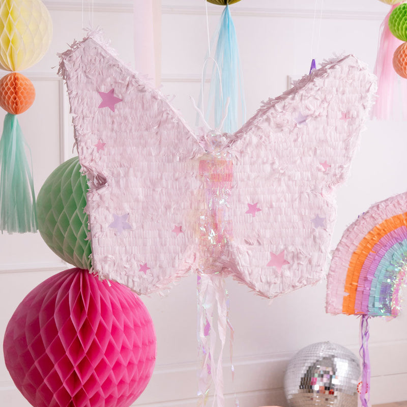 Piñata mariposa plegable para cumpleaños infantil