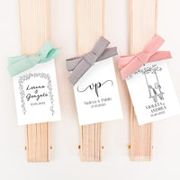 Abanico de Madera para Invitados de Boda
