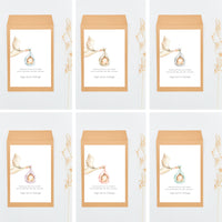 opción de sobre kraft para  la pulsera árbol de la vida para invitados de bautizo de la colección cigüeña 