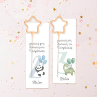 Bengala Estrella con Tarjeta para Invitados de Cumpleaños