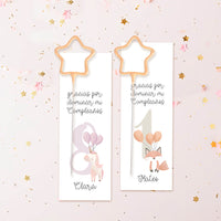 Bengala Estrella con Tarjeta para Invitados de Cumpleaños