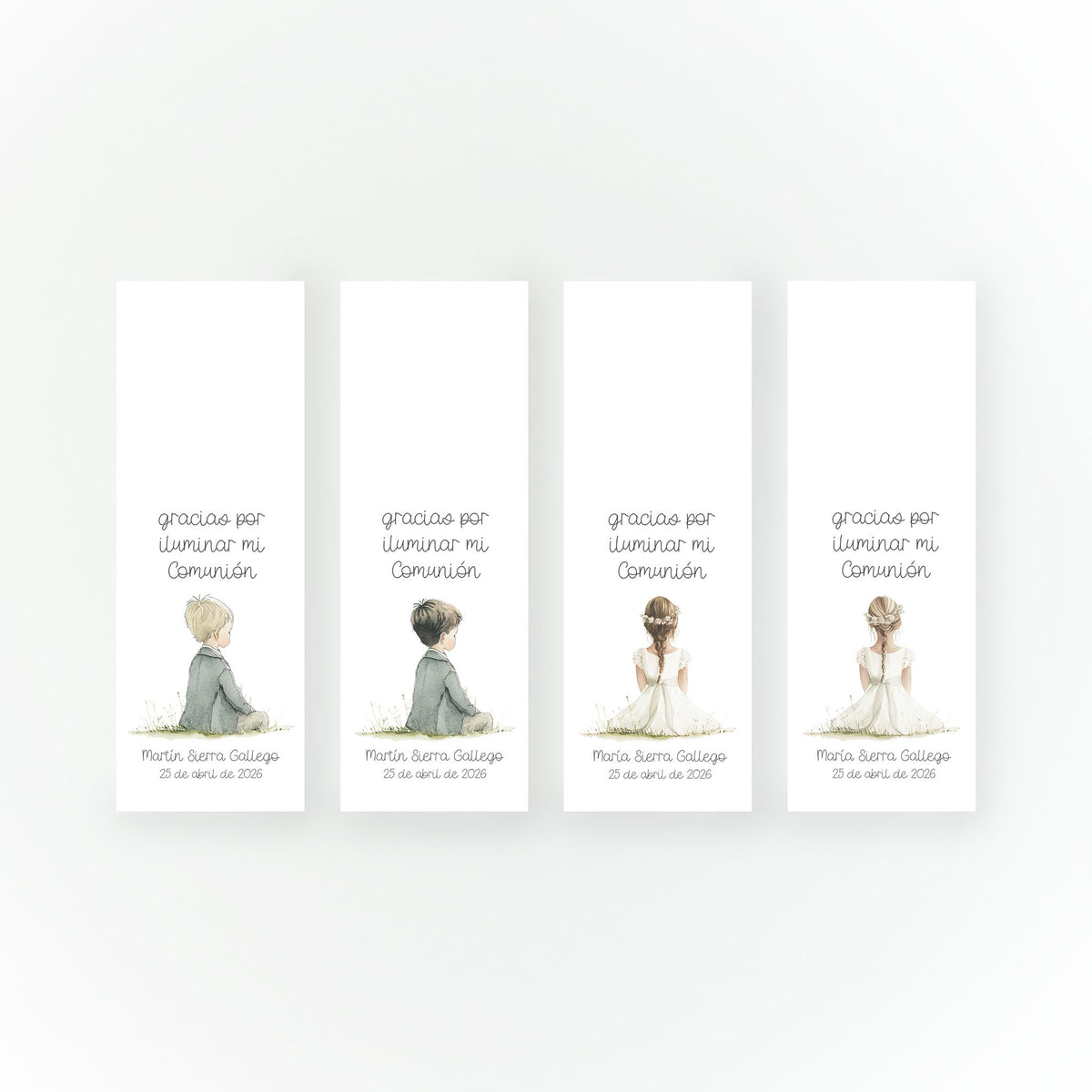 Bengalas estrella con tarjeta de la colección Boho en diferentes modelos para comunión