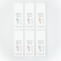 Bengalas estrella con tarjeta de la colección Inicial con diseño de flores varios colores para comunión