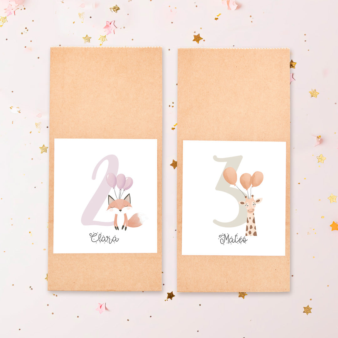 Bolsa Kraft Personalizada para Cumpleaños Infantil