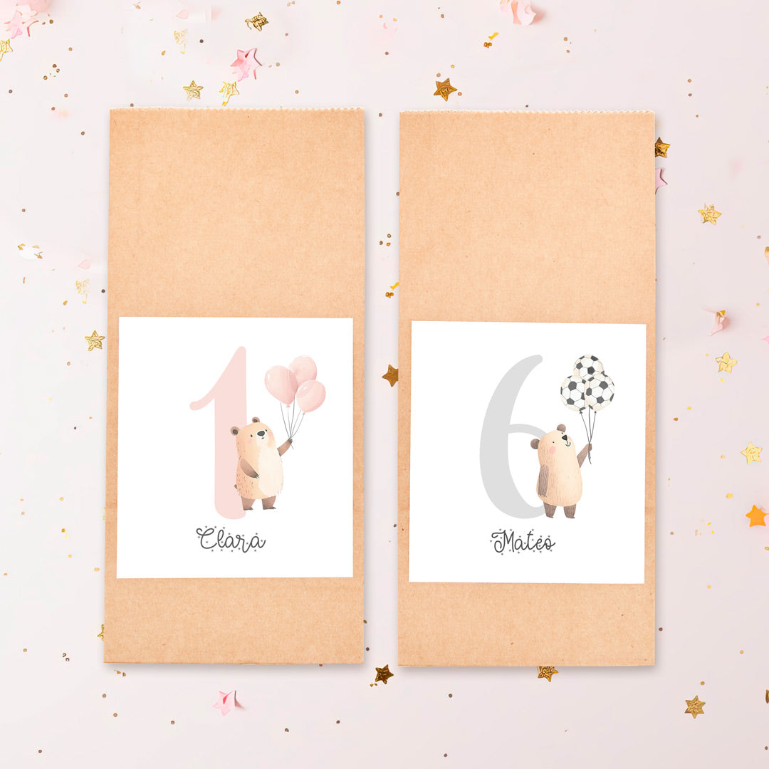 Bolsa Kraft Personalizada para Cumpleaños Infantil