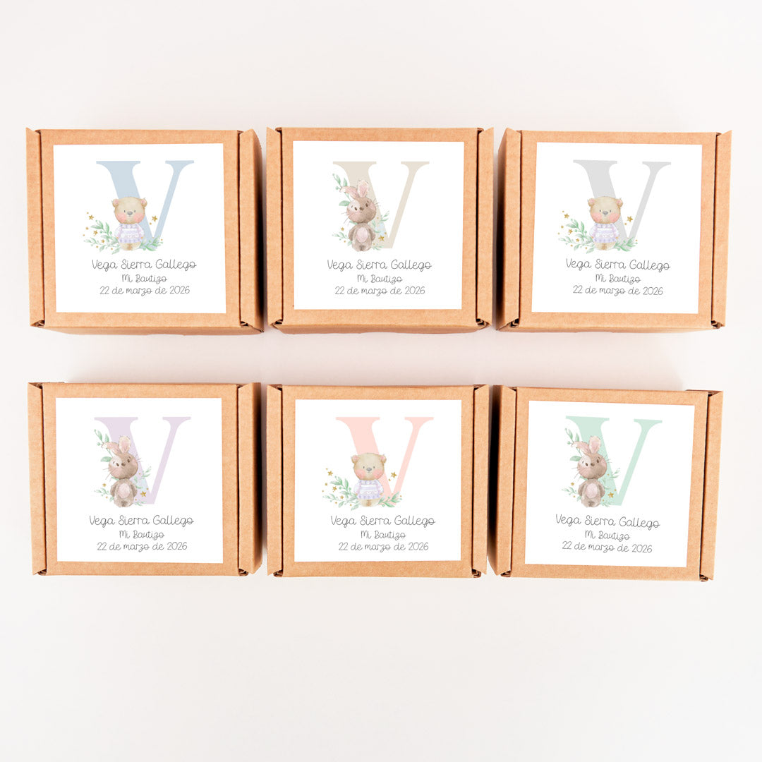 Caja Kraft Personalizada para Bautizo