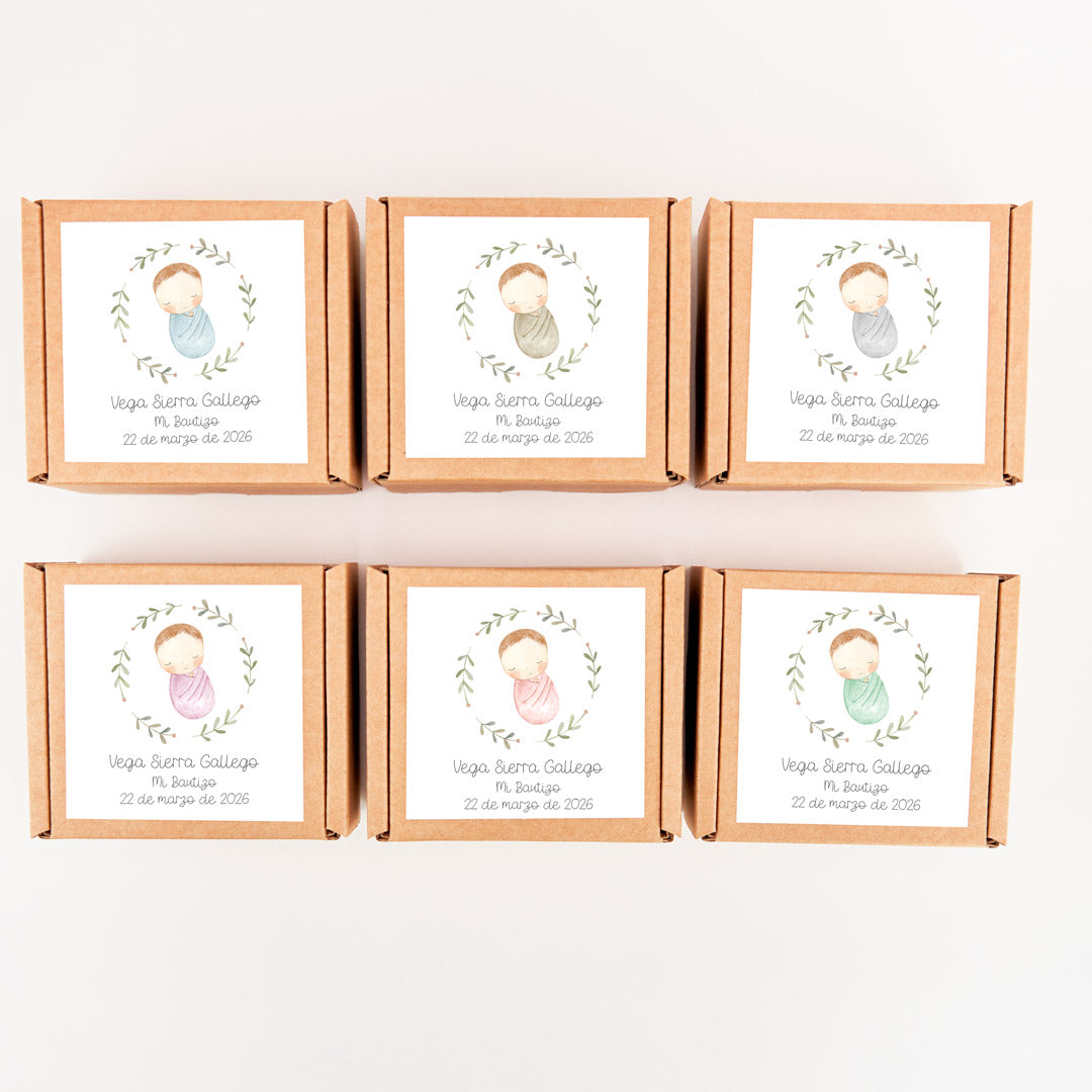 Caja Kraft Personalizada para Bautizo