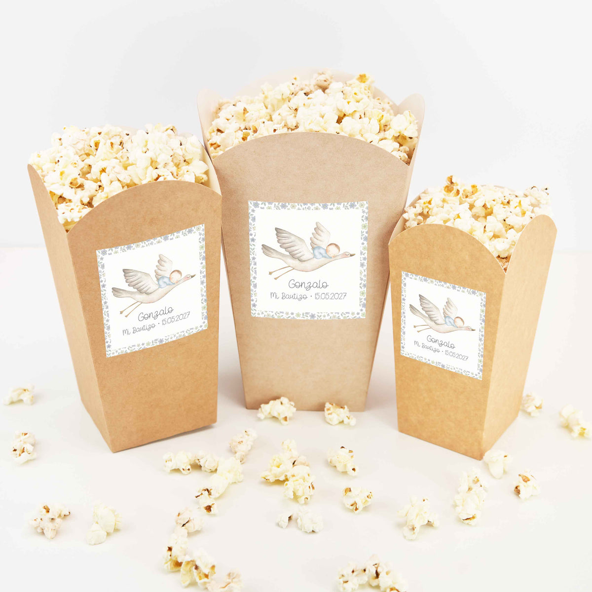 Cubo Personalizado para Chuches y Palomitas | Mesa Dulce de Bautizo