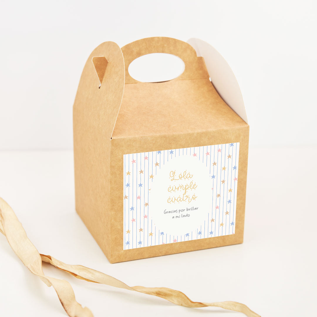 Caja Picnic Cumpleaños Estrellas Personalizada
