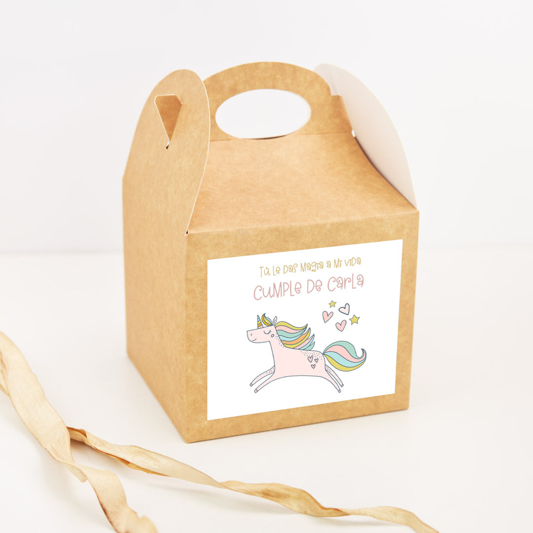 Caja Picnic Cumpleaños Unicornio Personalizada