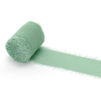 Cinta de Gasa Decorativa – Azul, Beis, Blanco, Salmón o Verde (5 m)