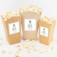 Cubo Personalizado para Mesa Dulce de Comunión. Diseño cuadros vichy y niño marinero. 