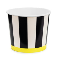 Set de 2 cubos de papel a rayas para snacks, altura aproximada 14 cm