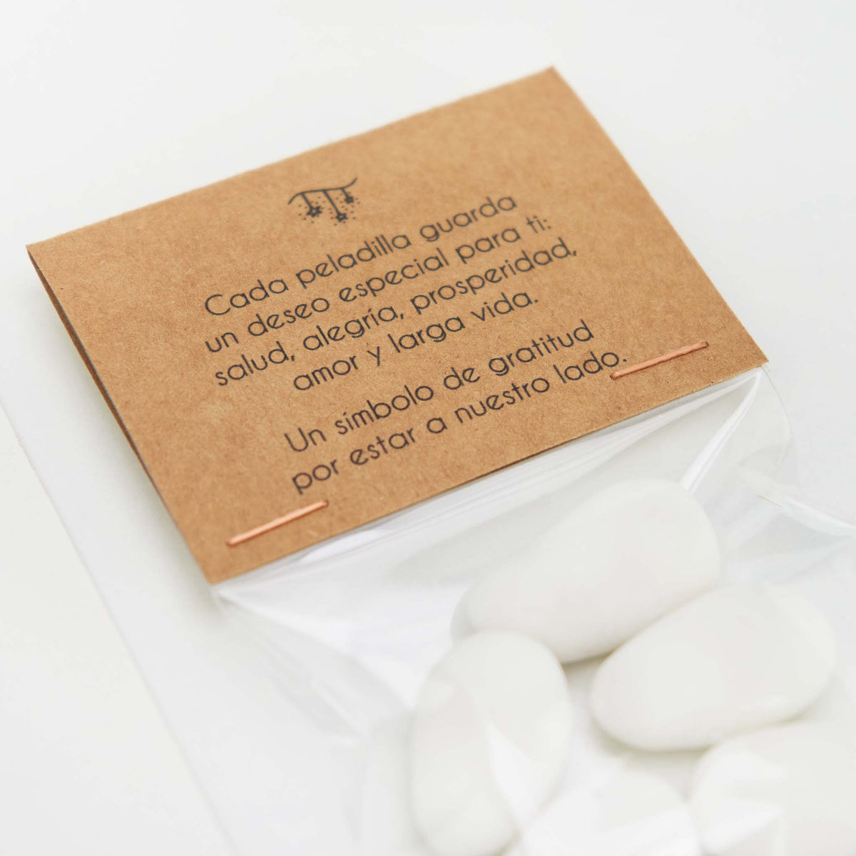 Recordatorio con Peladillas para Invitados de Comunión