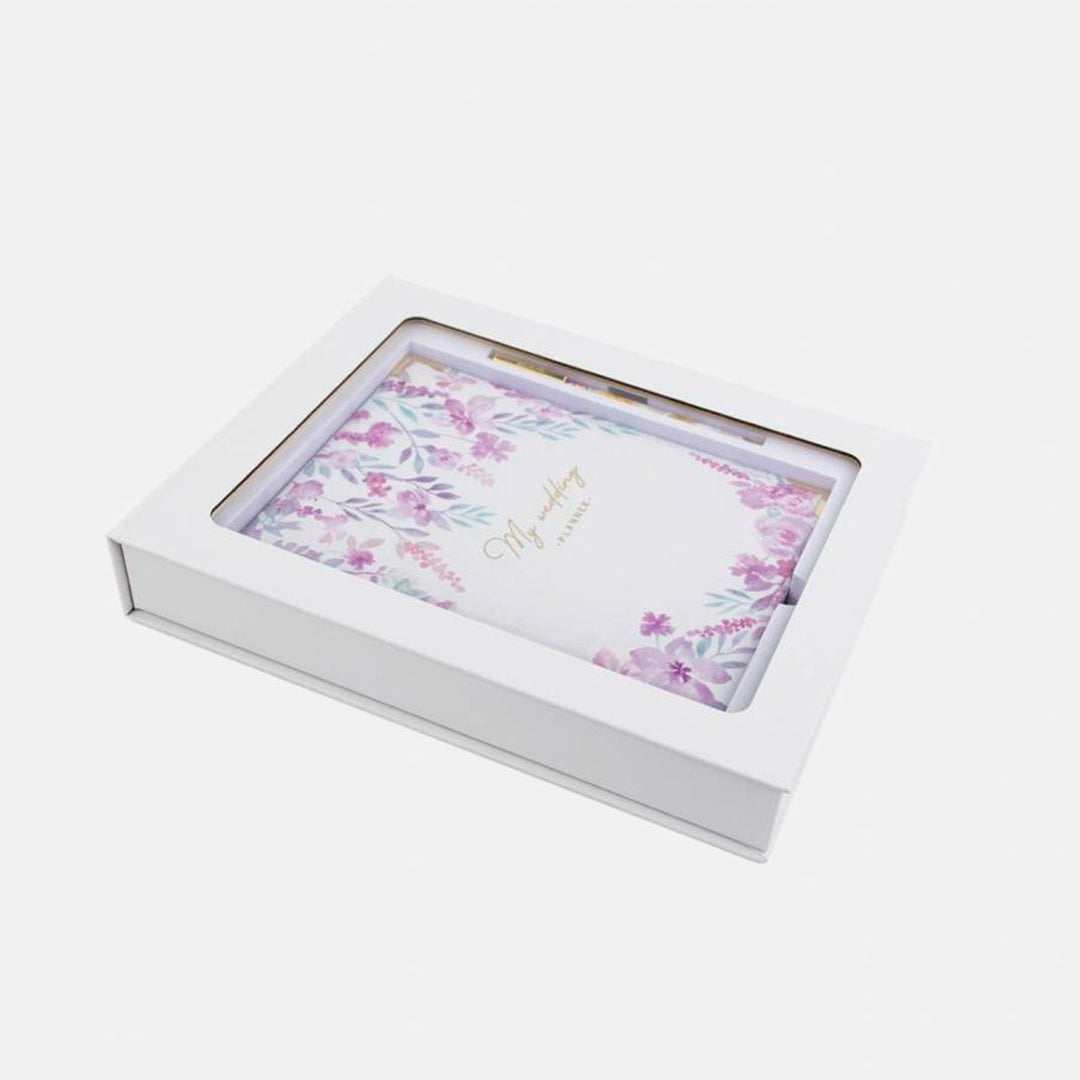 Packaging del Diario de Nuestra Boda, wedding planner de 256 páginas con bolígrafo, tapa dura. 