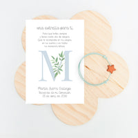 Pulsera Estrella para Niños con Tarjeta para Invitados de Comunión