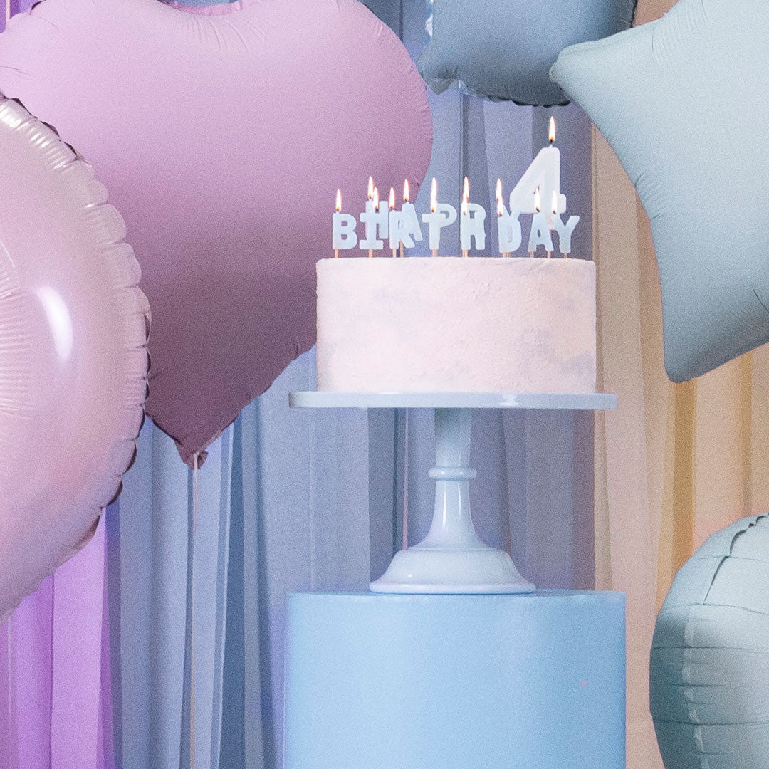 Expositor de Dulces con Pedestal – Azul, Beige o Rosa