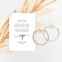 pulsera con tarjeta family para invitados de boda de la colección Eterna