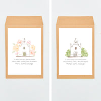 bolsas personalizadas como envoltorio individual de las pulseras y llaveros family de la colección de comunión iglesia