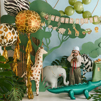 Fiesta safari y junga con globos foil