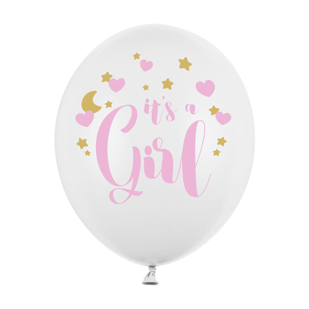 Globo para baby shoewr  it´s a girl rosa