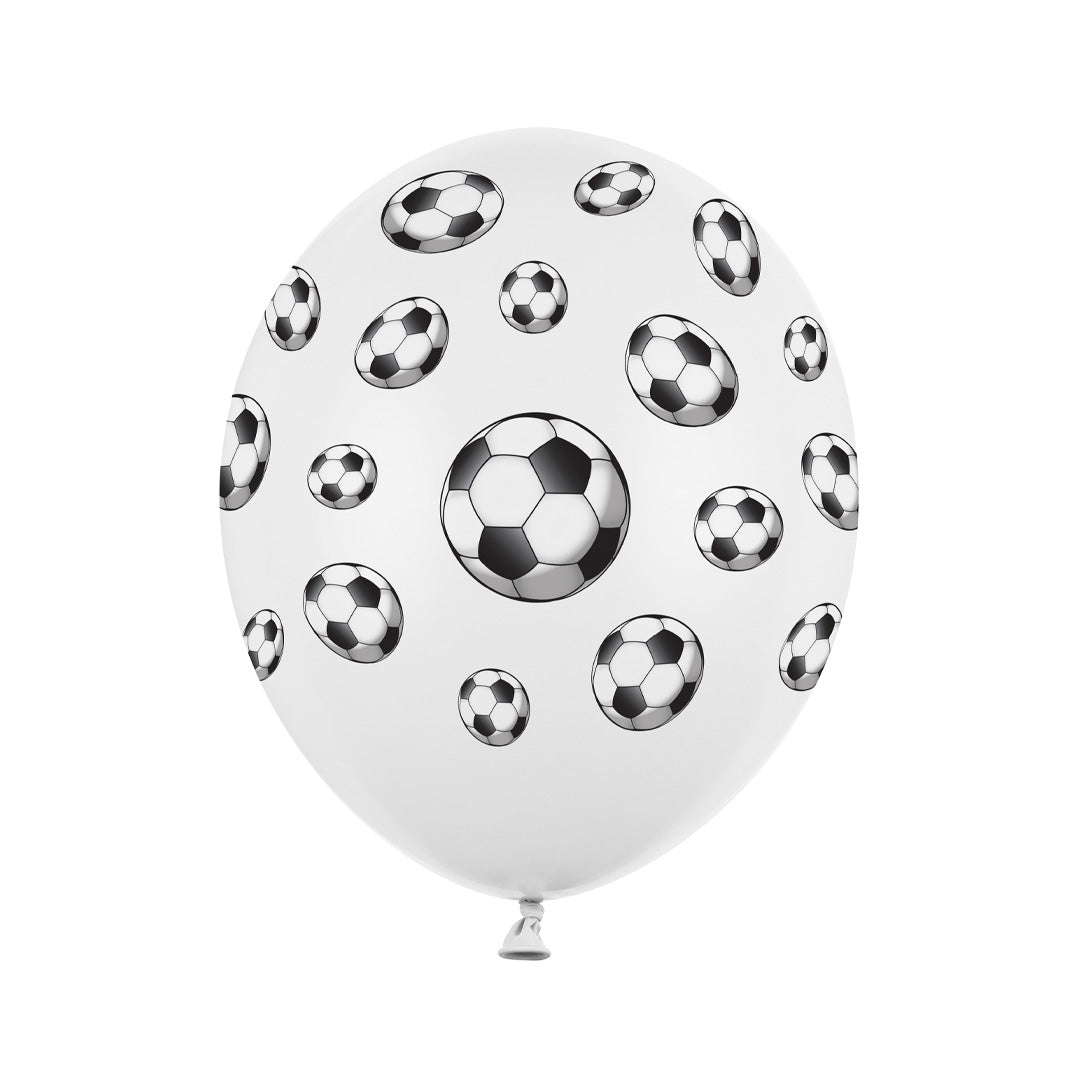Globo balón de fútbol blanco 30 cm