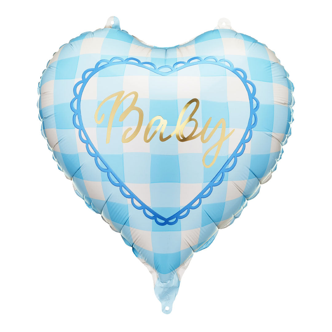 Globo corazón Baby azul pastel