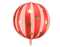 Globo foil bola de circo roja para cumpleaños infantil