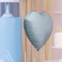 Globo de Foil Corazón Mate – Azul, Beis, Lila, Rosa o Verde (45 cm)