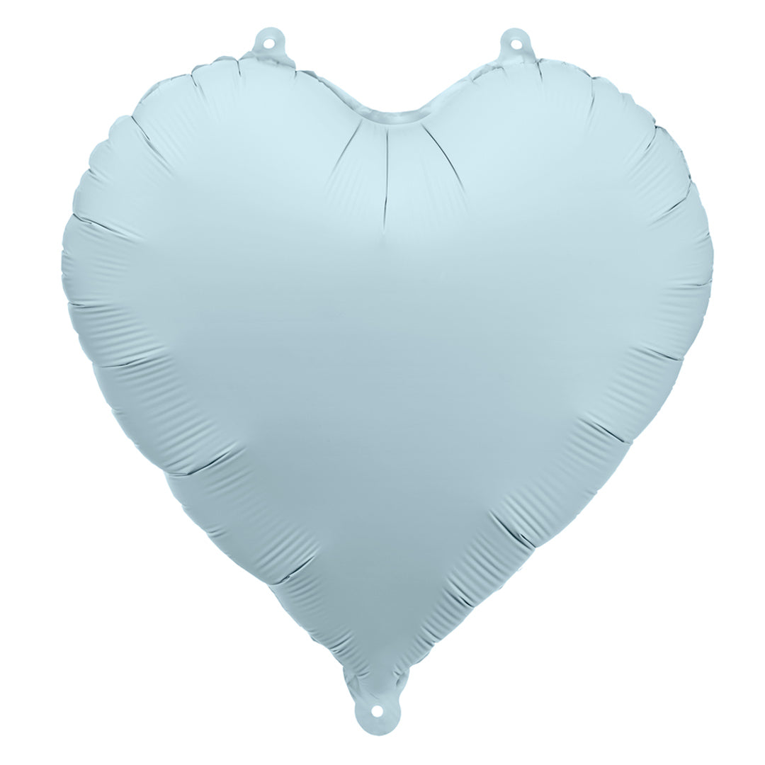 Globo de Foil Corazón Mate – Azul, Beis, Lila, Rosa o Verde (45 cm)