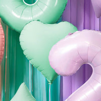 Globo de Foil Corazón Mate – Azul, Beis, Lila, Rosa o Verde (45 cm)