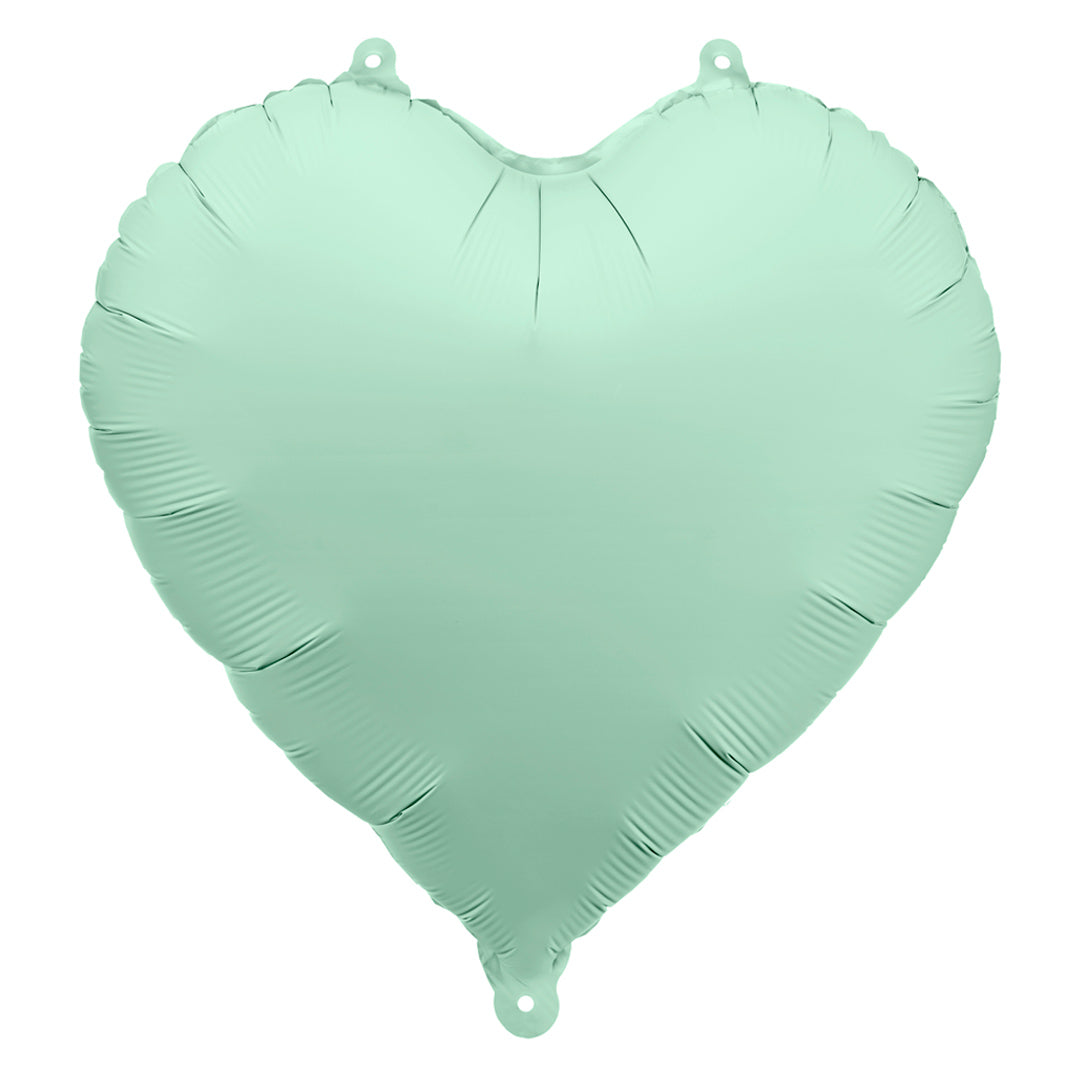 Globo de Foil Corazón Mate – Azul, Beis, Lila, Rosa o Verde (45 cm)