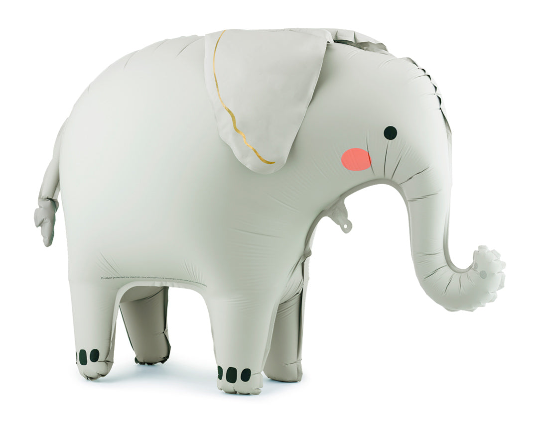 Globo foil elefante gigante para decoración de cumpleaños