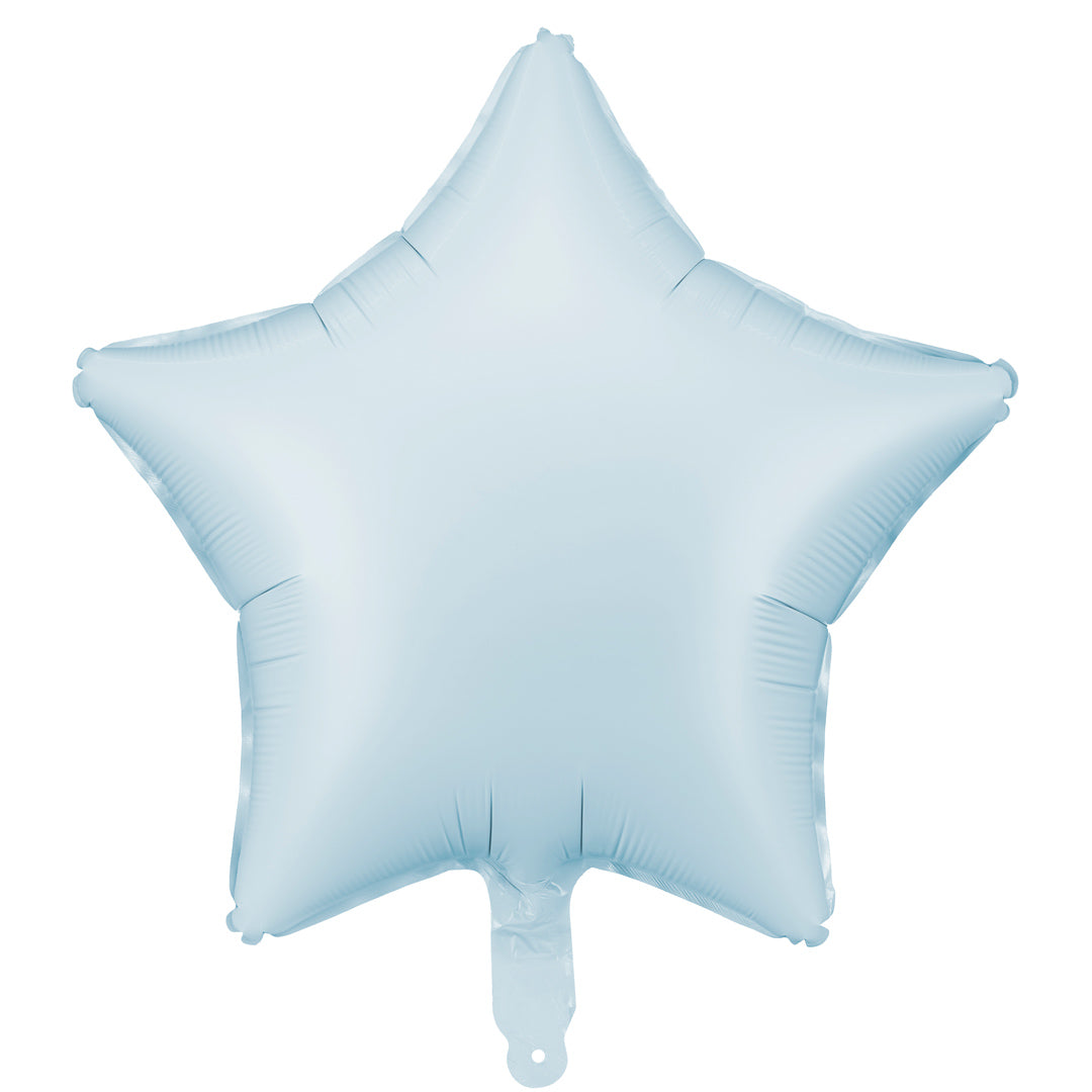 Globo de Foil Estrella Mate – Azul, Beis, Lila, Rosa o Verde (48 cm)