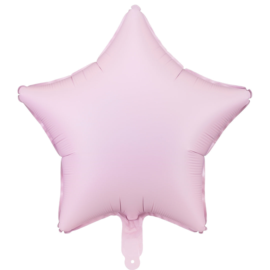 Globo de Foil Estrella Mate – Azul, Beis, Lila, Rosa o Verde (48 cm)