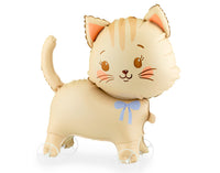 globo foil que se mantiene de pie de gatito con ruedas
