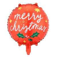 Detalle del globo foil Navideño Merry Christmas rojo, 45 cm