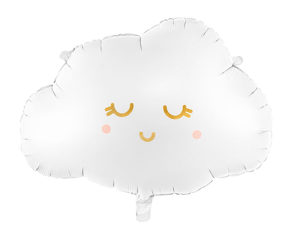 Globo nube con detalles rosa y dorado metalizado