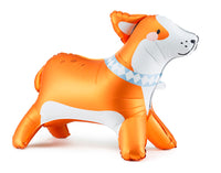 globo foil que se mantiene de pie de perrito marrón