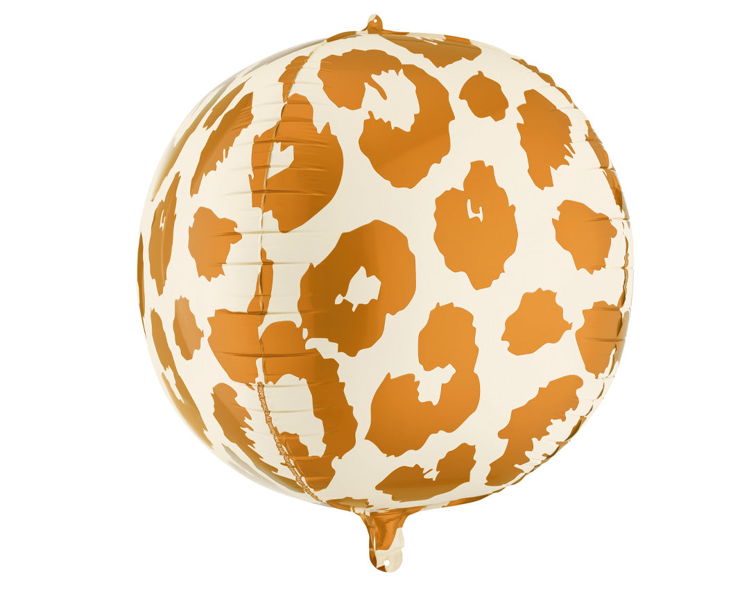 Globo foil redondo con estampado de guepardo