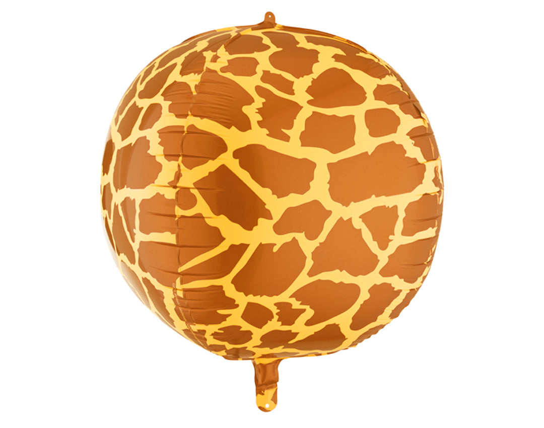 Globo foil redondo estampado jirafa para fiesta safari