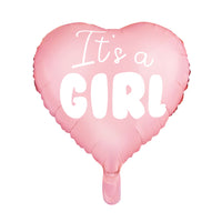 Globo corazón para baby shower niña