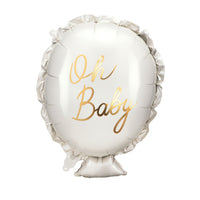 Globo foil Oh Baby blanco y dorado