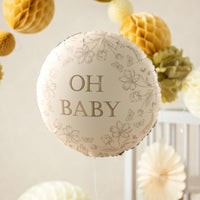 Decoración baby shower con globo Oh Baby