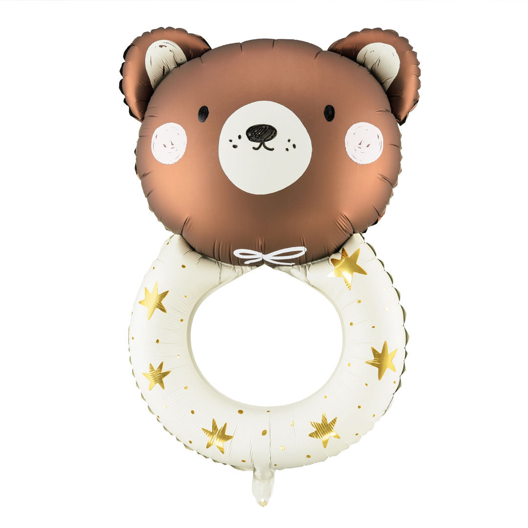 Decoración de nacimiento con globo sonajero