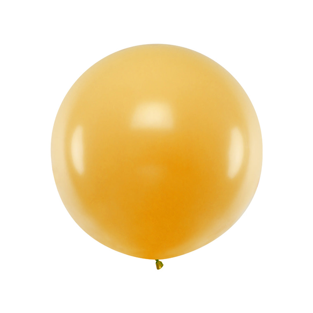 Globo redondo gigante dorado metalizado