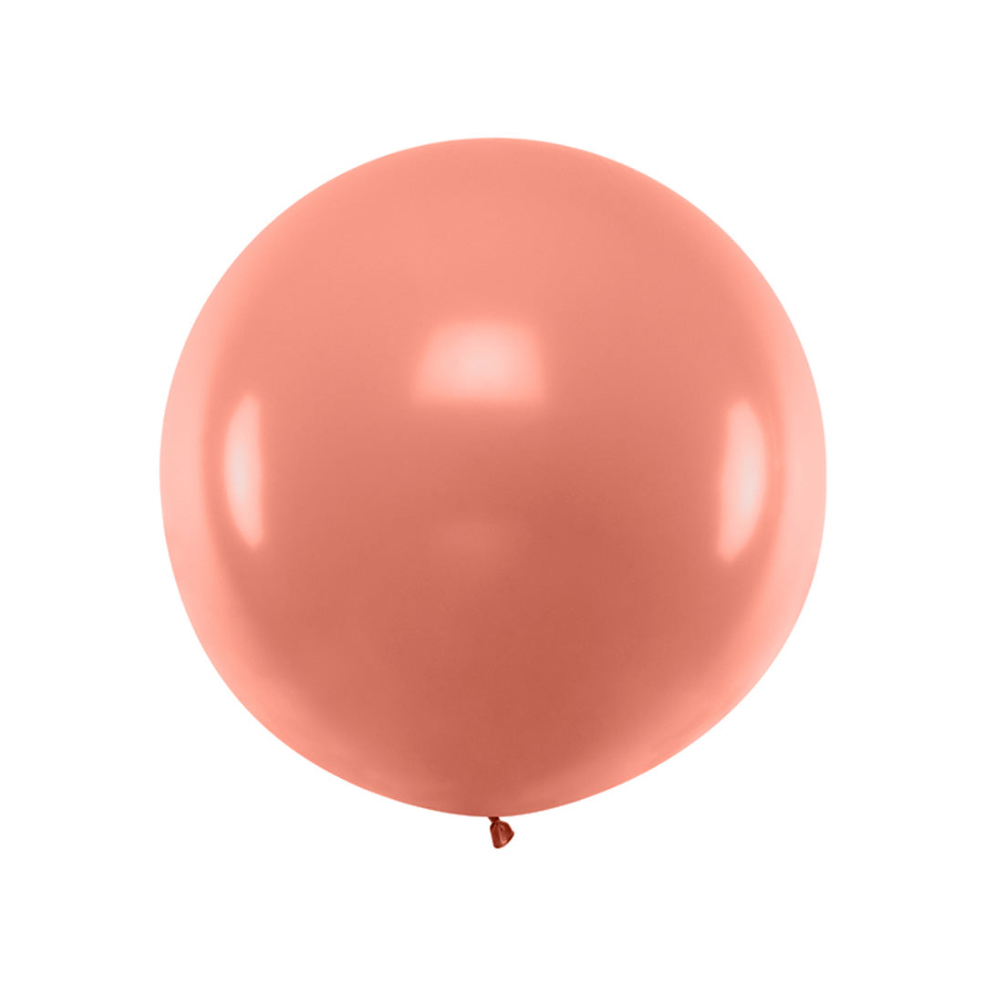 Globo redondo gigante oro rosa metalizado