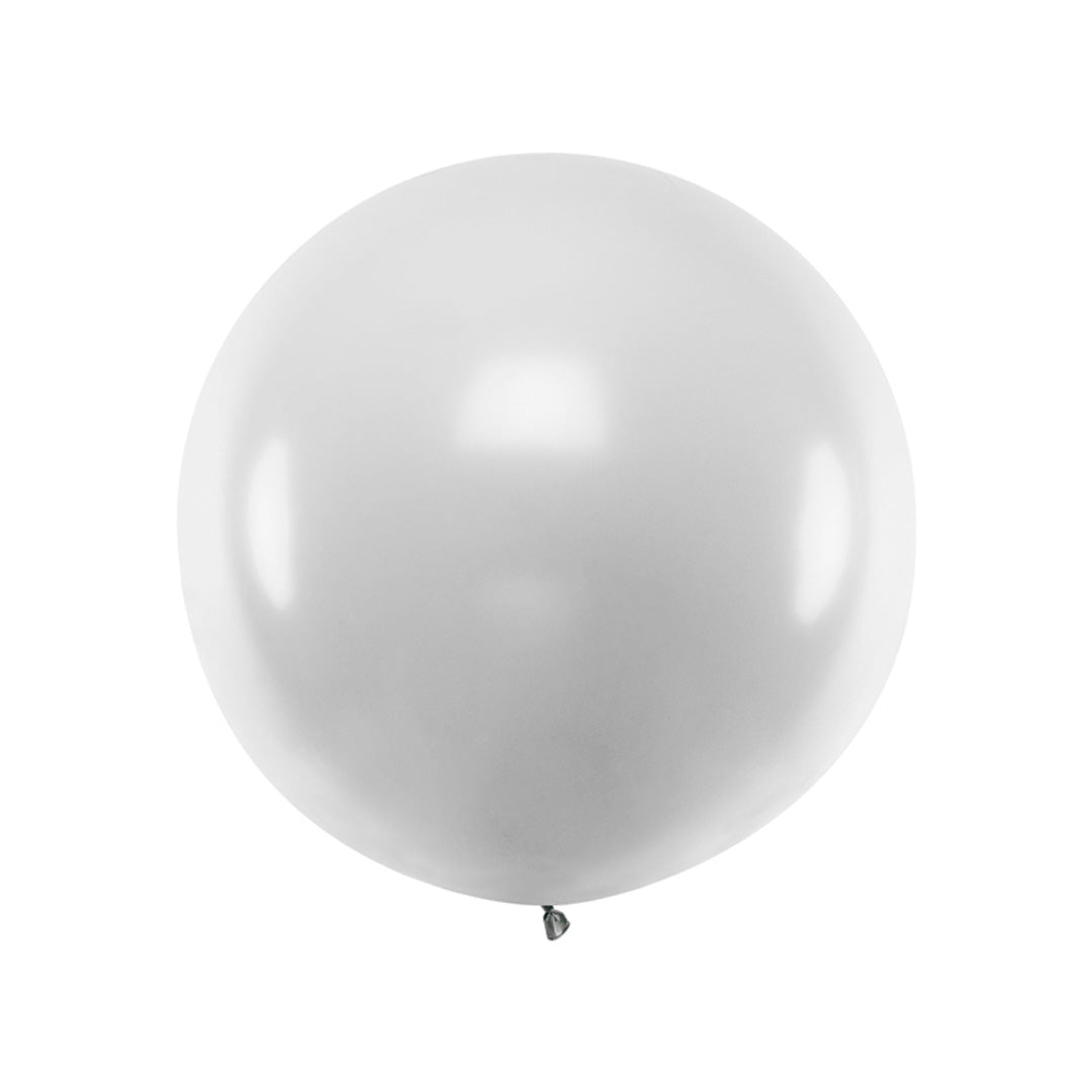 Globo redondo gigante plata metalizado