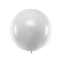 Globo redondo gigante plata metalizado
